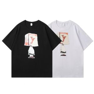 メンズデザイナーTシャツヨーロッパとアメリカACC半袖ヒップホップスタイル黒と白のオレンジ色のプリントTシャツサイズ