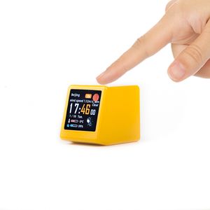 Relógios de Mesa Smart Touch Estação Meteorológica Wi-Fi Despertador Analógico Digital de Mesa Pequeno Álbum Po Frame Multifuncional Cool Gadget Gift 230615
