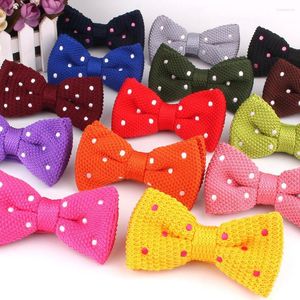 Laços de ponto gravata moda malha para homens mulheres nó adulto tricô gravatas padrinhos presentes de malha gravata borboleta