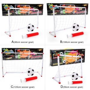 Bollar Mini Football Goal Soccer Ball Post Net med Pump Set Portable Home Kindergarten Sport borttagbara spelleksaker för 230614