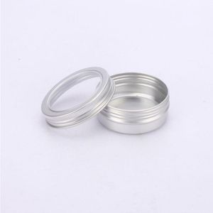 60g Aluminum Jar with Clear Window Screw Lid Aluminium Tin Can Metal Container for Fidget Spinning Sorso
