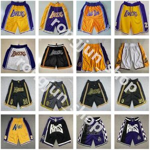 2023 Team Basketball Shorts Bara kort Don Sport Wear Hip Pop Pants With Pocket dragkedja Sweatpants Blue White Black Red Purple Mens sydd