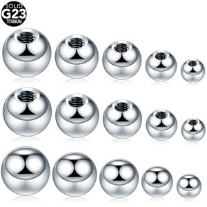 Labret Lip Piercing Jewelry 50Pcslot G23 Screw Replacement Balls Accessories For Nipple Navel Tongue Eyebrow Earring Piercings Body 230614