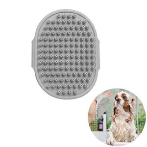 Pet Shampoo Bath Brush Soothing Massage Comb Adjustable Ring Handle Long Short Haired Dogs Cats Grooming Tools HW0042