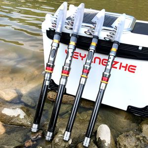 Boat Fishing Rods Carbon Spinning Rod Portable Telescopic Pole for Travel Saltwater Freshwater 18M 21M 24M 27M 30M 36M 230614