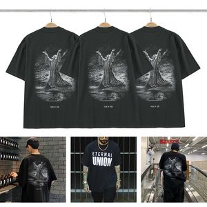 T-shirts de grife, moda verão, moda americana, tendência de rua, camisetas para casais soltos, roupas masculinas e femininas