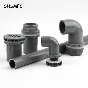 Watering Equipments 20-50mm Grey PVC Pipe 90° Elbow Direct Connectors Thicken Aquarium Overflow Joints Garden Irrigation Inlet Outlet Drain
