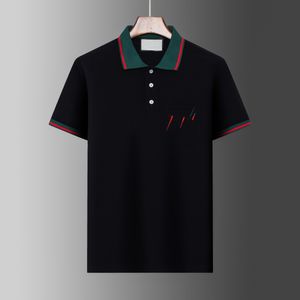 Yaz Polo Gömlek Erkekler Tees İtalya Tasarımcısı Pamuk Polo T Shirt Moda Günlük İş İş At Spor Mektubu Baskı Nakış Yüksek Sokak Erkekleri Polos Gömlek