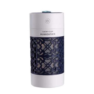 Luftfuktare ultraljudsmini luftfuktare aroma essentiell diffusor bärbar 200 ml luftfuktning för hemmabil USB med LED -nattlampa