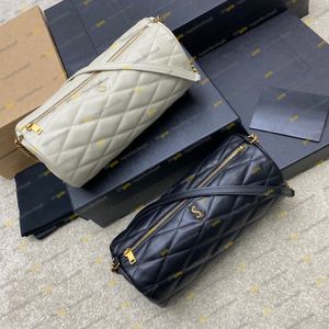 designer women SADE sheepskin cylinder bag Rhombic lattice Mini Chain handbag messenger purse crossbody shoulderbag evening bag 712706 699704