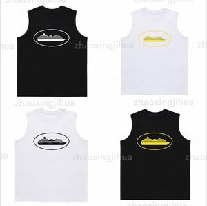 Mens T-Shirts Plus Boyut T-Shirt Kargo Alcatraz Tankları Kısa Üst Seksi Yelekler Siyah kolu Outty Croptops Tank Tops Y2K mahsul yeleği S-XL 10GV#