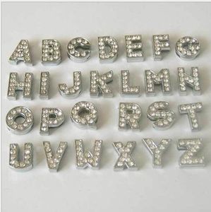 2021 (500 stycken/parti) 8mm/10mm A-Z Rhinestone Letter Charms för DIY Pet Name! DIY DOG CAT PET CALL COLT SLICE CHARMBREVERS