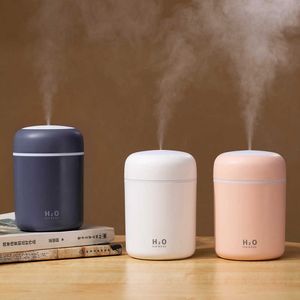 Humidifiers USB Portable 300ml Electric Air Humidifier Aroma Diffuser Cool Mist Sprayer with Colorful Night Light for Household Car