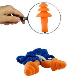 Authentic Soft Silicone Corded Ear Plugs with Rope Noise Reduction Christmas Tree Earplugs Protective Earmuffs Free ship Hawwh
