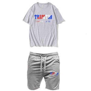 Tute da uomo T-shirt in cotone estivo Pantaloncini Sport Set da 2 pezzi TRAPSTAR Sportswear Fitness Manica corta 5 punti Pantaloni Tuta da jogging Run Trac 230615