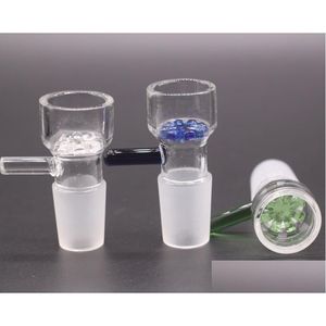 Rökande rör Glass Bong Bowls av XYZ 14mm/18mm manlig gemensam tjock klar grön blå perfekt för vattenpipa vatten droppleverans hem garde dha92