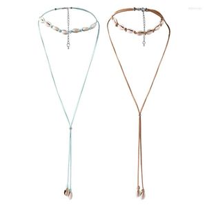 Anhänger Halsketten Kleine Muschel Muschel Halskette Sommer Strand Halsband Schlüsselbein Kette Boho Schmuck Langes Seil