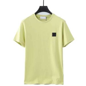 T-shirts pour hommes en pierre Nouvelle île de conception Mode de gros pour hommes Coton lourd Soild Vêtements pour hommes Manches courtes. 7S1A