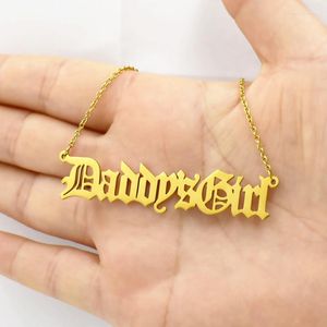 Halsketten mit Anhänger Est Daddy's Girl Halskette Familie Kinder lieben Papa Papa Geschenk Vatertag trendiger Schmuck