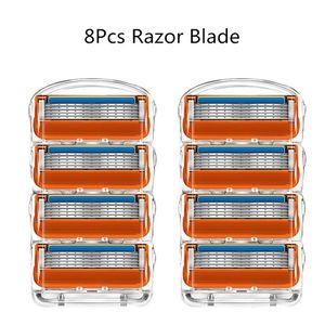 Razors Blades 8pcsset Razor dla mężczyzn 5 -warstwowych pielęgnacji golarki kasety golenia ostrza 230614