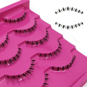 Make-up-Tools ICYCHEER 5 Paar 3D-Nerz unter dem Boden Falsche Wimpern Unordentliches Kreuz Dicke untere Wimpern Handgemachte weiche lange gefälschte 230614