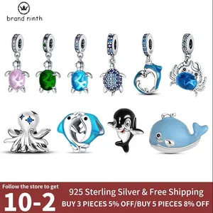 925 silver for pandora charms jewelry beads Pendant women Bracelets beads Color Ocean Pet Animal Series