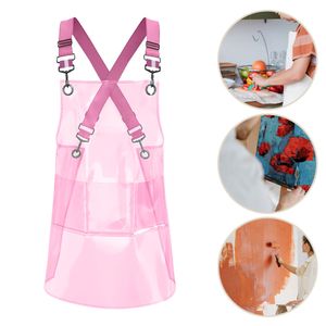 Aprons Fashion Kitchen Apron Oil Resistant Waterproof Clear Apron Reusable TPU for Kitchen Hair Salon Barber Barista Household Supplies 230616