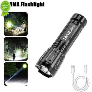 Ny Ultra Bright Mini LED -ficklampa USB -uppladdningsbar batteri Kraftbankfunktion Torch Lantern Outdoor Camping vandringslampor