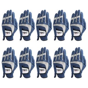 Sporthandskar 10 st män Golf Bortable Blue Soft Fabric Brand Gog Glove Left Hand Drop Ship 230615