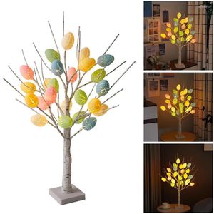 Table Lamps Pre-Lit LED Easter Egg Tree Colorful Decorative Holiday Party Background Lights For