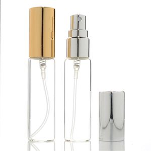 Partihandel 5 ml 10 ml mini glas parfymsprutflaska, liten parfymatomizer, parfymprovflaskor gratis frakt