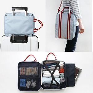 더플 백 나일론 방수 가방 남성 여행 접이식 가방 큰 용량 주말 여행 여성 포장 큐브