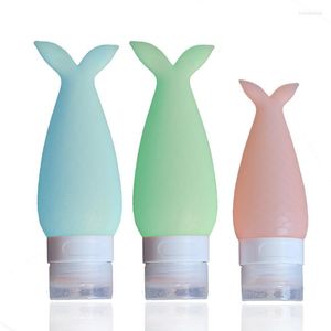 Storage Bottles 1PC 48/90ML Outdoor Travel Suit Creative Gift Portable Silicone Lotion Refillable Bottle Cosmetic Empty