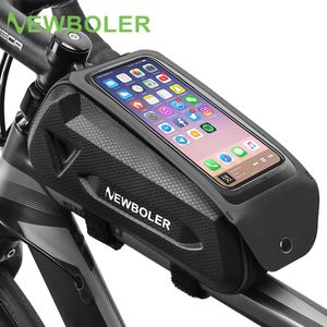 Сумки для корзины Boler Bicycle Back Водонепроницаемый сенсорный экран велосипедный мешок верхний передняя труба рама Mtb Road Bike Bag 7.2 ТЕЛЕЗНЫЙ КРАСКИ АКСЕССУАРЫ 230616