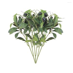 Kwiaty dekoracyjne sztuczne gałąź oliwek jedwabne rośliny domowe dekoracja Pography rekwizyty 38 cm