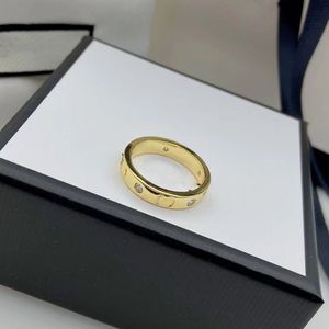 Top Letter Ring Diamond Stones Ring For Couples Lover Rings Silver plated Jewelry Supply