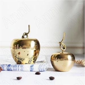 Storage Bottles Jars Hand Made Brass Jar Apple Decor Bedroom Desktop Jewelry Organizer European Creative Home Decoration Modern Or Dhlzu