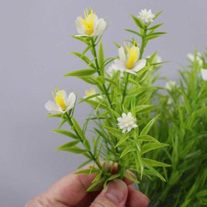 Dried Flowers HOT New Artificial Flower Plastic Jasmine Small Zou Chrysanthemum Fake Plant Wedding Home Garden Decoration Bridal Bundle