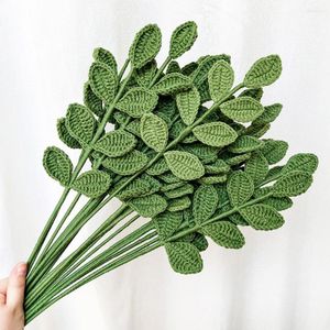 Decorative Flowers Hand Woven Flower Lightweight Fake Realistic Looking Artificial Eucalyptus Leaf Gift