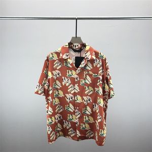 2 luksusowe projektanci koszule męski tygrys litera v jedwabna koszulka do kręgli swobodne koszule Mężczyźni Slim Fit Sukienka z krótkim rękawem M-3XL#1006
