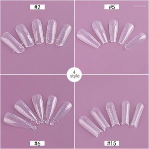 False Nails E1YE Nail Extension Form Tips Poly-Gel-Acrylic Mold Artificial Dual Forms System UV Gel DIY Polish Manicure Tool