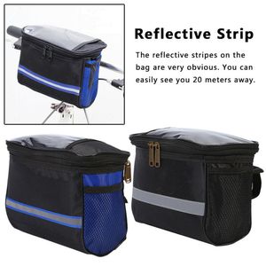 Panniers Bags Bike Bag Waterproof Handlebar Bag Bicycle Front Tube Bike Basket Shoulder Pack Riding Cycling Bag Bicycle Accessories Drop Ship 230616