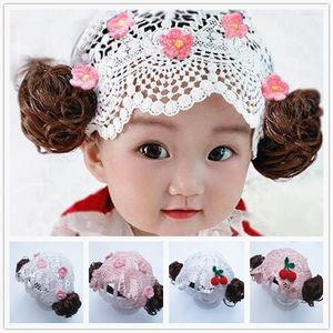 Haarschmuck Blume Baby Mädchen Stirnband Spitze Schleife Perücke geboren Kleinkind Turban Band Stirnbänder für Kinder