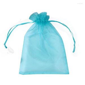 Förvaringspåsar 50 st 13x18 cm Organza Drawstring Presentpåse Pouch Wrap för festspel WIRPI WZPI