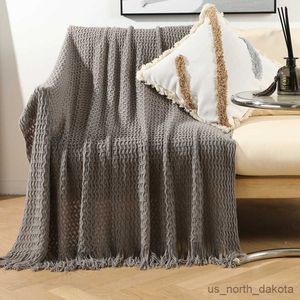 毛布の家の装飾ソファベッドエンドの毛布を投げる毛布ショールソファソファブランケットデコレーションベッドスプレッドR230616