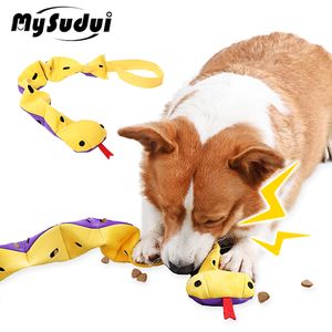 Sniffing Training Dog Puzzle Toy Treat Dispenser Pet Snuffle Toy Squeaky Chew Interactive Foraging Game for Puppy Nose Training