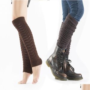 Socken Strumpfwaren Hohlwelle Winter Beinwärmer Stiefel Strumpfhosen Kniehohe Strümpfe Leggings Frauen Drop Lieferung Bekleidung Unterwäsche Frauen Dh5Va