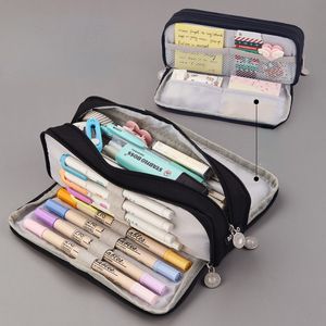 Cosmetic Bags Creative Pencil Case Cute Boy Girl Kawaii Cases Storage Kids Pen Bag Large Big Stationery Makeup Organizer 230616