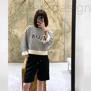 Women's Sweaters designer 2022 New Autumn Striped Hoodies Long Sleeve Loose Hoodie Sweatshirt Jumper Cotton Pullovers Casual Over size Coat 9JU8