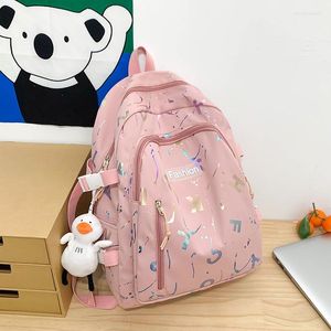School Bags Female Cute Pink College Backpack Cool Women Bag Girl Travel Book Laptop Fashion Ladies Trendy Color Student